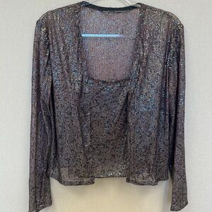 LianCarlo Sequined Camisole/Sweater Set • Sz 8 • VTG!